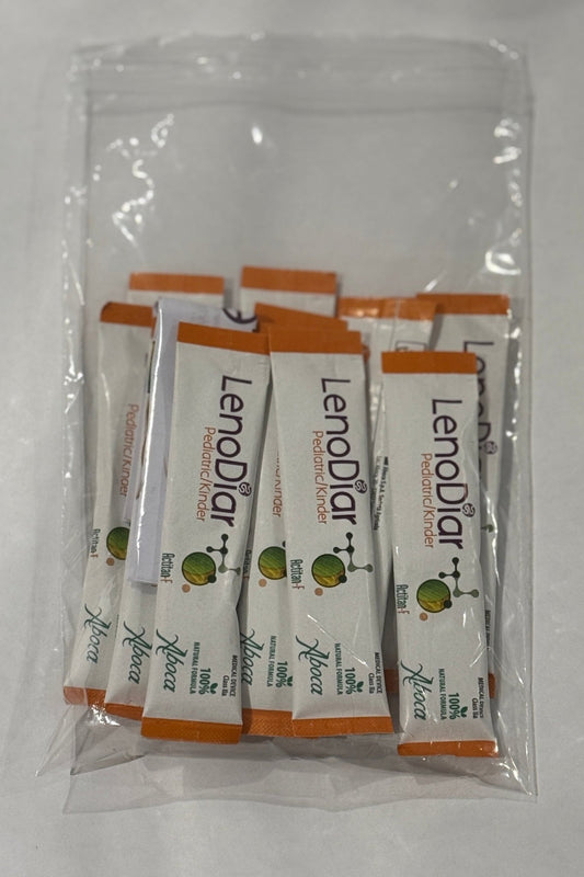 OPEN PACKAGING - Aboca LenoDiar Pediatric 12 Sachets - My Health Oasis