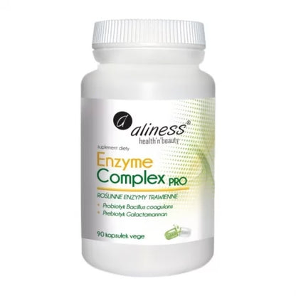 Aliness Enzyme Complex PRO Roślinne Enzymy Trawienne 90 kapsułek vege – Aliness Enzyme Complex PRO Plant Digestive Enzymes 90 vege capsules