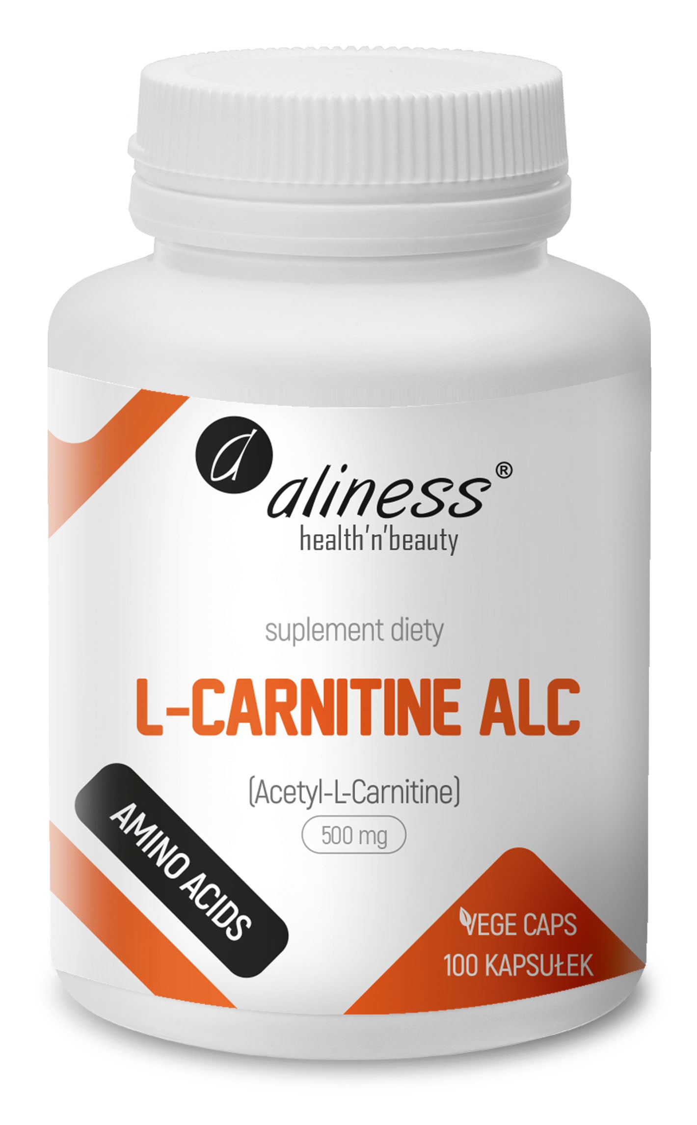 Aliness L-Carnitine ALC (Acetyl-L-Carnitine) 500mg 100 kapsułek – Aliness L-Carnitine ALC (Acetyl-L-Carnitine) 500mg 100 Capsules