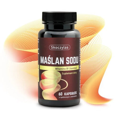 Skoczylas Maślan Sodu Witamina B1 (tiamina) 60 kapsułek – Skoczylas Sodium Butyrate Vitamin B1 (Thiamine) 60 Capsules