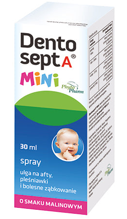 Dentosept A Mini spray 30 ml o smaku malinowym – Dentosept A Mini Oral Spray 30 ml Raspberry Flavour