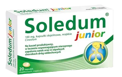 Soledum Junior 100 mg kapsułki dojelitowe miękkie 20 szt. – Soledum Junior 100 mg Soft Gastro-Resistant Capsules 20 caps