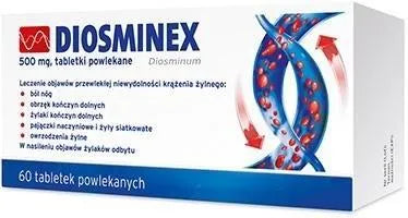 Diosminex 500 mg, tabletki powlekane, 60 tabletek – Diosminex 500 mg Coated Tablets, 60 tablets