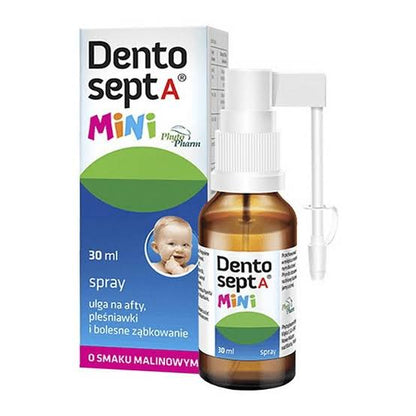 Dentosept A Mini spray 30 ml o smaku malinowym – Dentosept A Mini Oral Spray 30 ml Raspberry Flavour