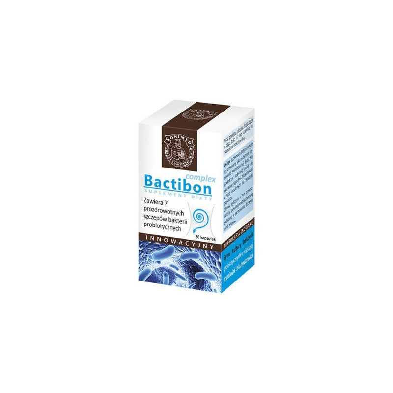 Bonimed Bactibon complex Suplement Diety 20 kapsułek – Bonimed Bactibon Complex Dietary Supplement 20 Capsules