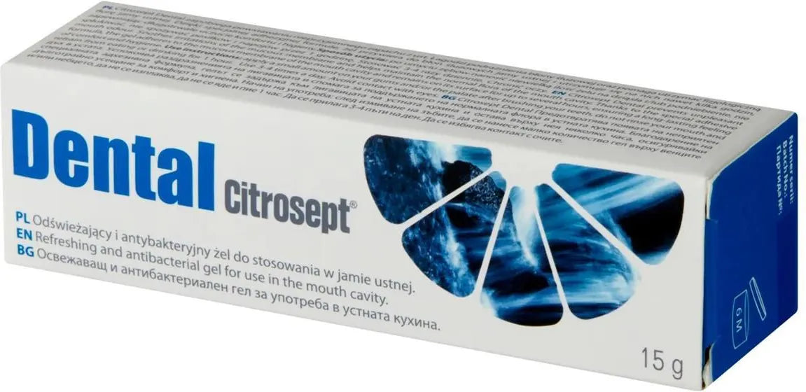 Dental Citrosept Odświeżający i antybakteryjny żel do stosowania w jamie ustnej 15g – Dental Citrosept Refreshing and Antibacterial Oral Gel 15g