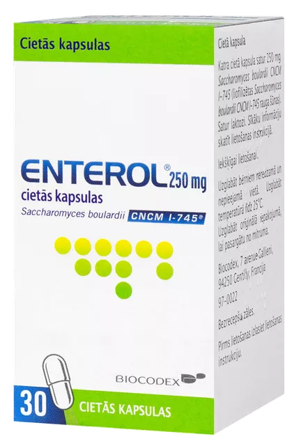 Enterol Saccharomyces boulardii CNCM I-745 250 mg, 30 Kapsułek – Enterol Saccharomyces boulardii CNCM I-745 250 mg, 30 Capsules