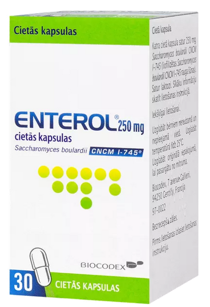 Enterol Saccharomyces boulardii CNCM I-745 250 mg, 30 Kapsułek – Enterol Saccharomyces boulardii CNCM I-745 250 mg, 30 Capsules