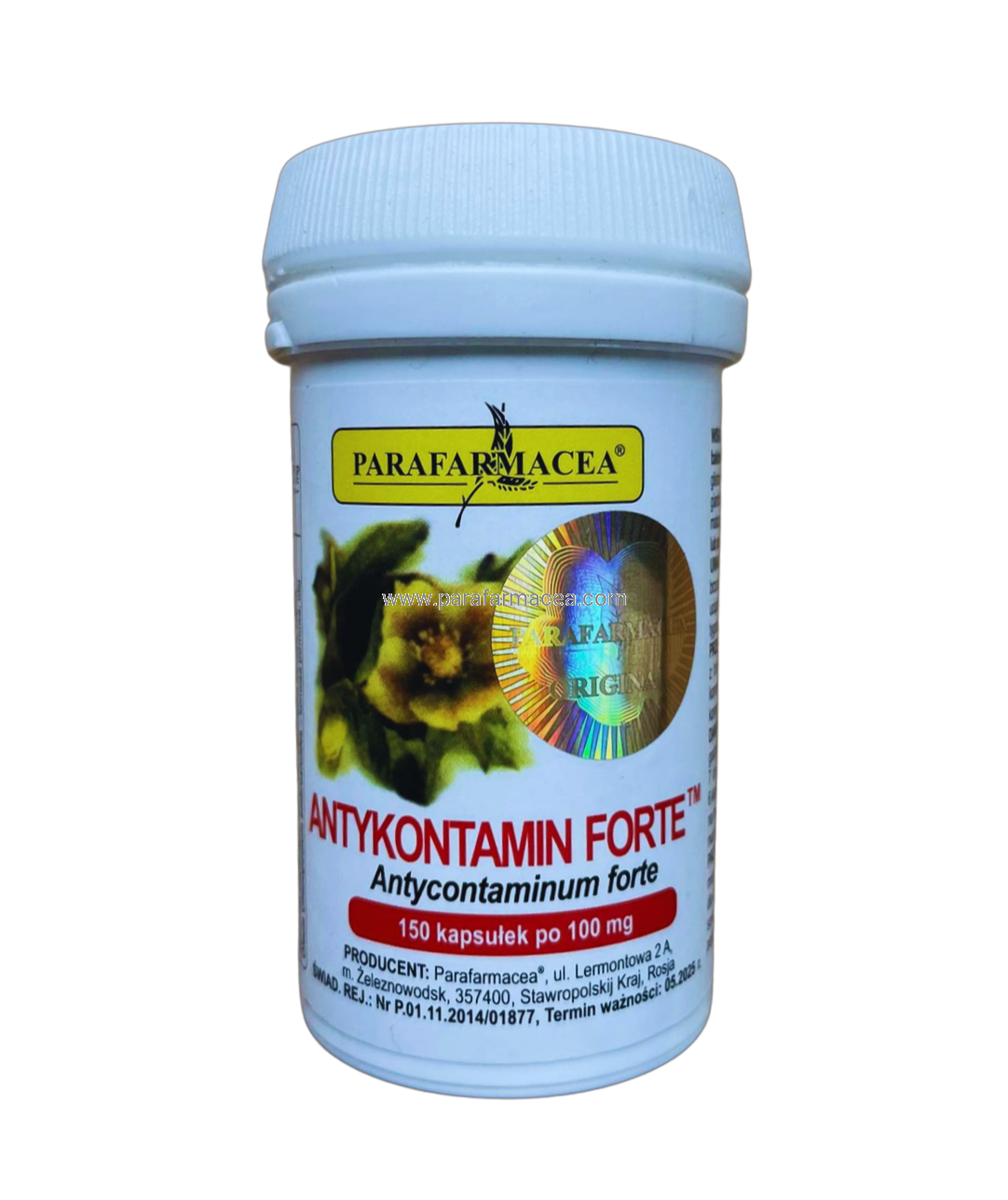 Parafarmacea Antykontamin Forte 150 kapsułek po 100 mg – Parafarmacea Antykontamin Forte 150 Capsules 100 mg