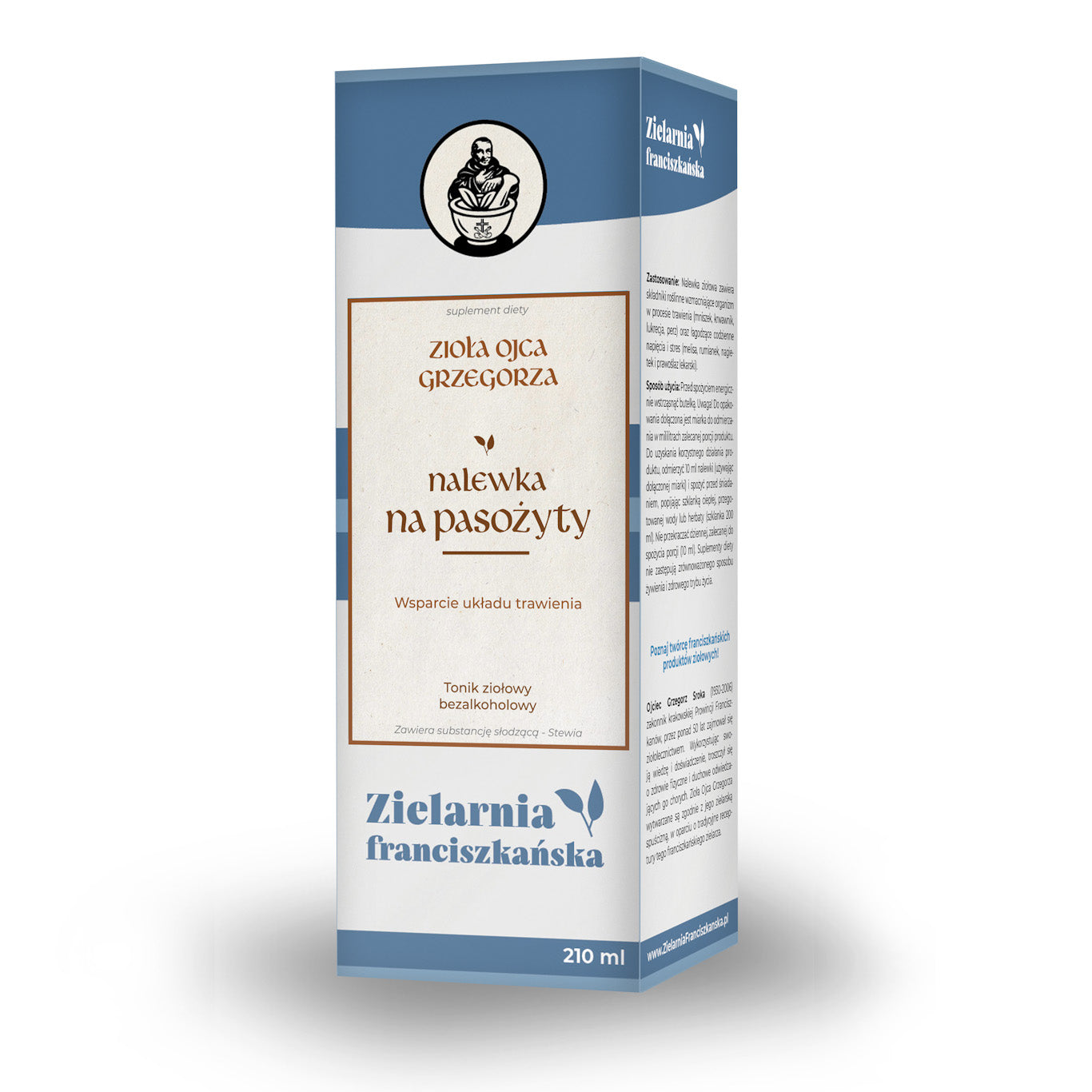 Zioła Ojca Grzegorza Nalewka na Pasożyty 210ml – Father Gregory's Herbs Anti-Parasite Herbal Tincture 210ml