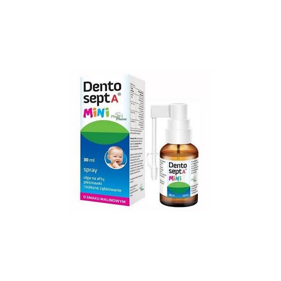 Dentosept A Mini spray 30 ml o smaku malinowym – Dentosept A Mini Oral Spray 30 ml Raspberry Flavour