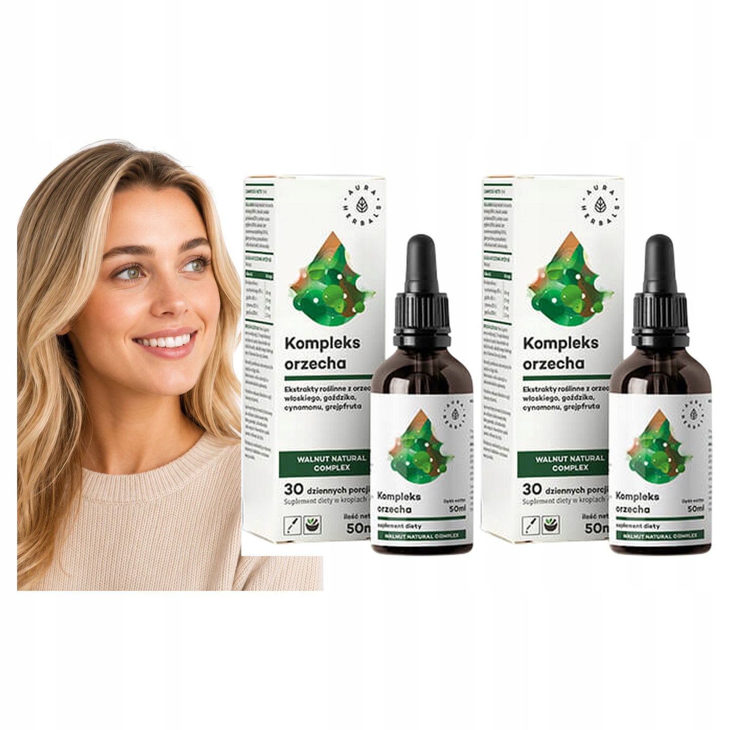 Aura Herbals Kompleks orzecha 50ml (30 porcji) – Aura Herbals Walnut Complex 50ml (30 servings)