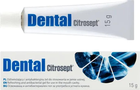 Dental Citrosept Odświeżający i antybakteryjny żel do stosowania w jamie ustnej 15g – Dental Citrosept Refreshing and Antibacterial Oral Gel 15g