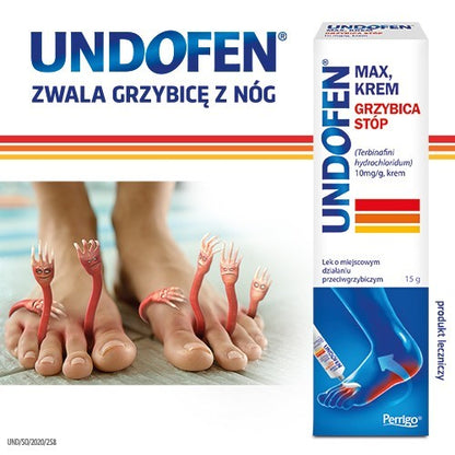 Undofen Max Krem Grzybica Stóp 15g – Undofen Max Cream Athlete's Foot Fungal Treatment 15g