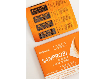 Sanprobi Immuno + witamina D3 20 kapsułek – Sanprobi Immuno + Vitamin D3 20 Capsules