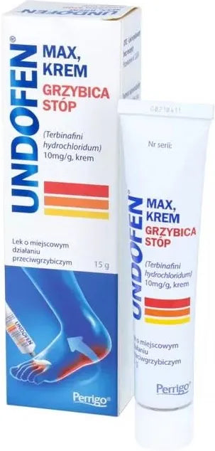 Undofen Max Krem Grzybica Stóp 15g – Undofen Max Cream Athlete's Foot Fungal Treatment 15g