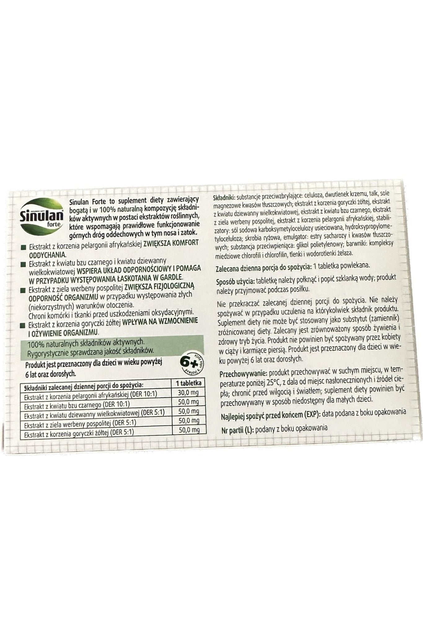 Sinulan Forte - 60 Tablets - My Health Oasis