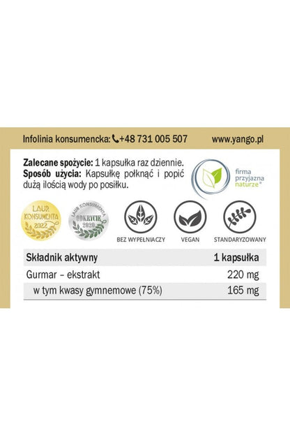 Yango Gurmar GS4 60 Capsules WEIGHT CONTROL - My Health Oasis