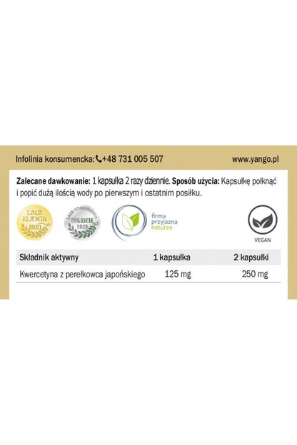 Yango Kwercetyna Dwuwodna 120 Capsules - My Health Oasis