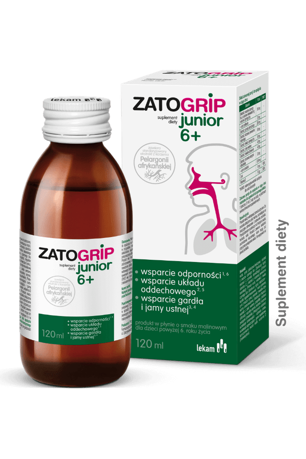 ZatoGrip Junior 6+ – African Pelargonium & Elderberry Immunity & Respiratory Syrup – 120ml - My Health Oasis