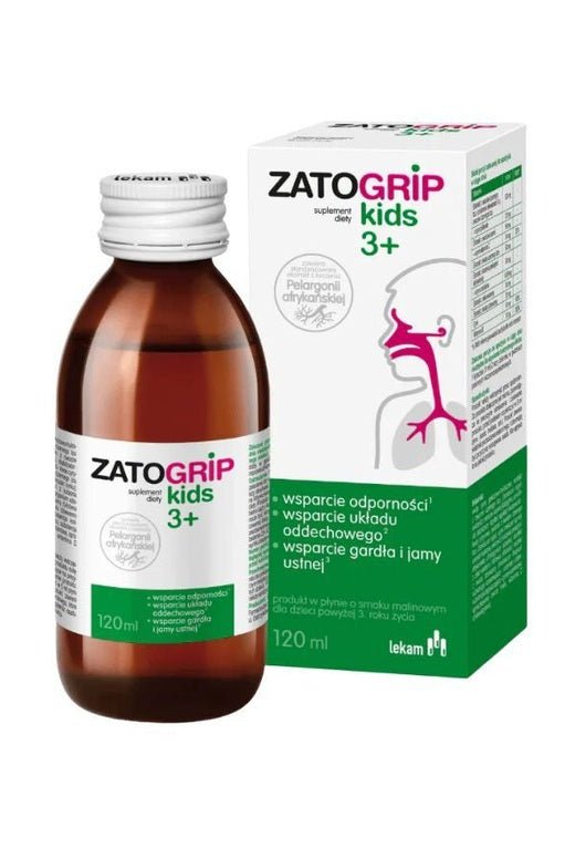 ZatoGrip Kids 3+ – African Pelargonium & Elderberry Immunity & Respiratory Syrup – 120ml - My Health Oasis