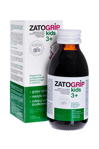ZatoGrip Kids 3+ – African Pelargonium & Elderberry Immunity & Respiratory Syrup – 120ml - My Health Oasis