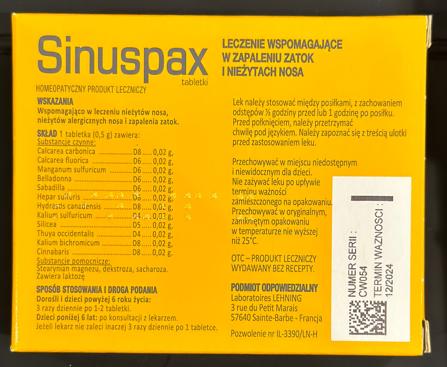 Lehning Sinuspax 60 Tablets