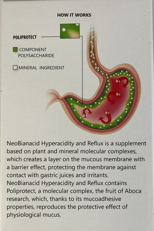 Aboca NeoBianacid Acidity and Reflux - 70 Tablets
