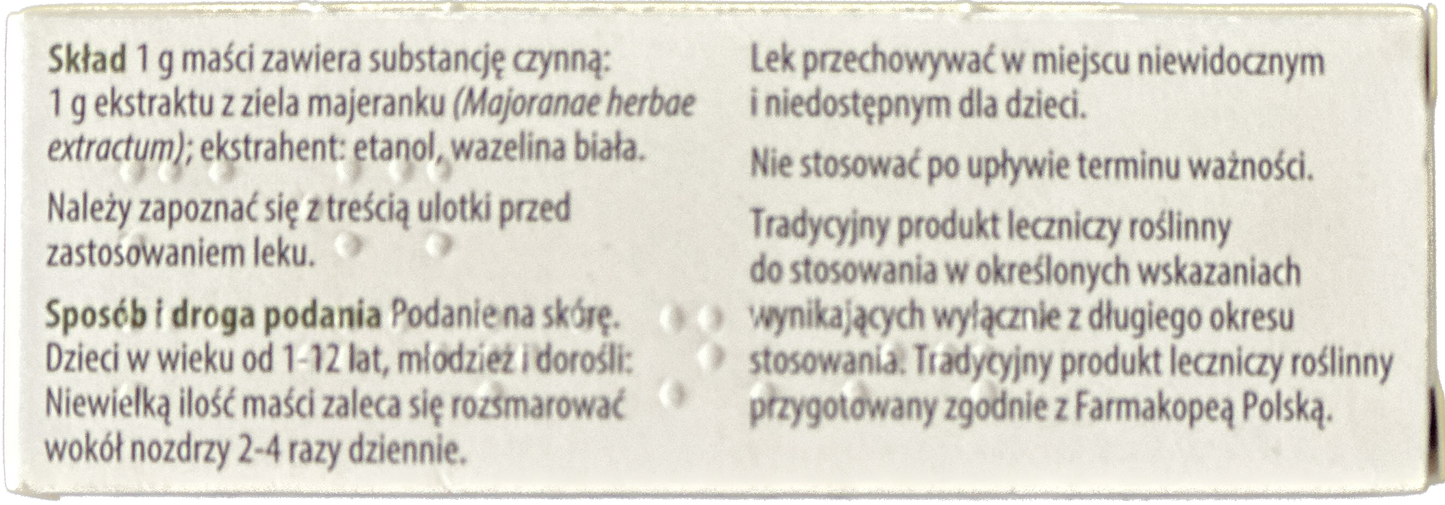 Maść Majerankowa - Majora Ointment 10g