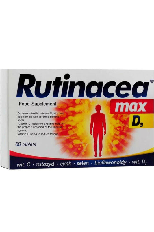 Rutinacea Max D3 60 tablets vitamin D C zinc selenium - My Health Oasis