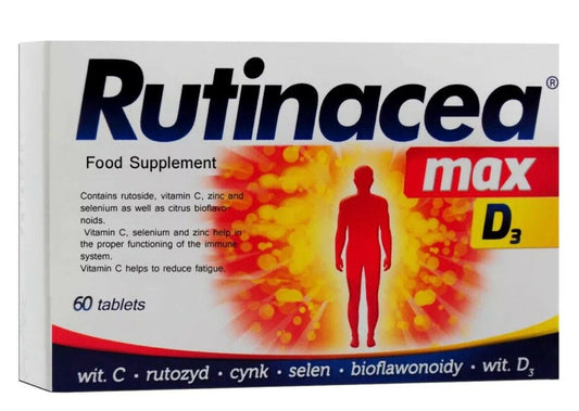 Rutinacea Max D3 60 tablečių Aflofarm vitamin DC cinko seleno imuninė sistema